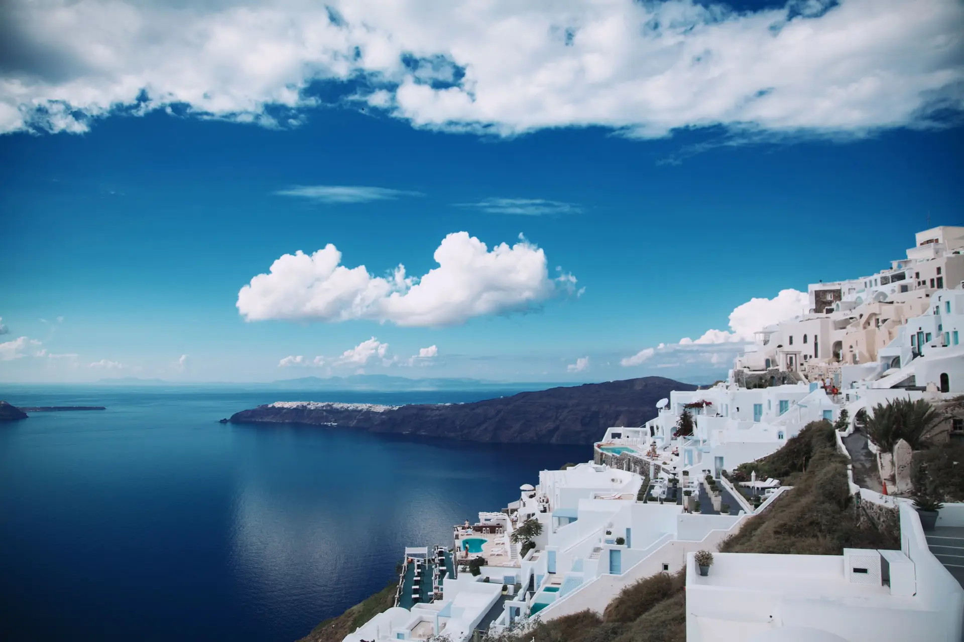 Santorini maisema